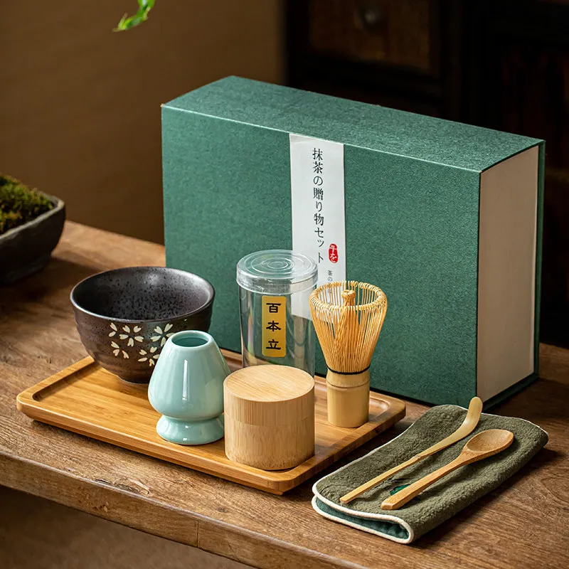 Set matcha Profondeur en bambou : chasen, chashaku et coffrets, vue 8
