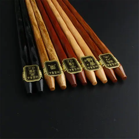 Coffret de 5 baguettes japonaises en bois Parme