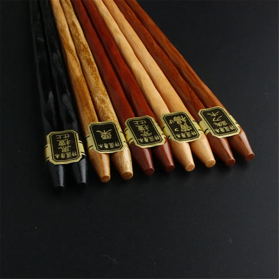 Coffret de 5 baguettes japonaises en bois Parme