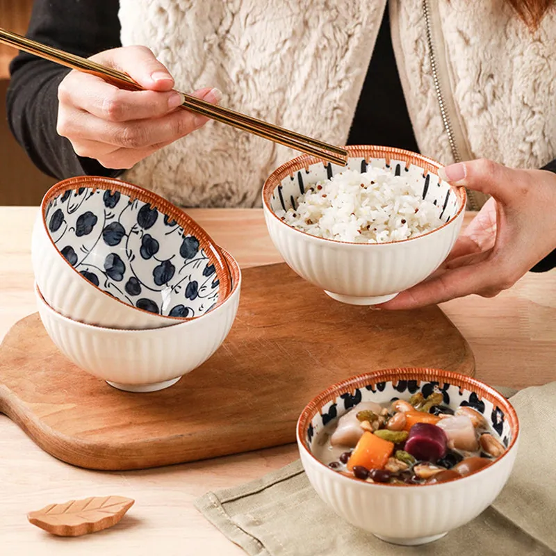 Coffret de 6 bols japonais en grès Teck, décors assortis, 12 cm, vue 2