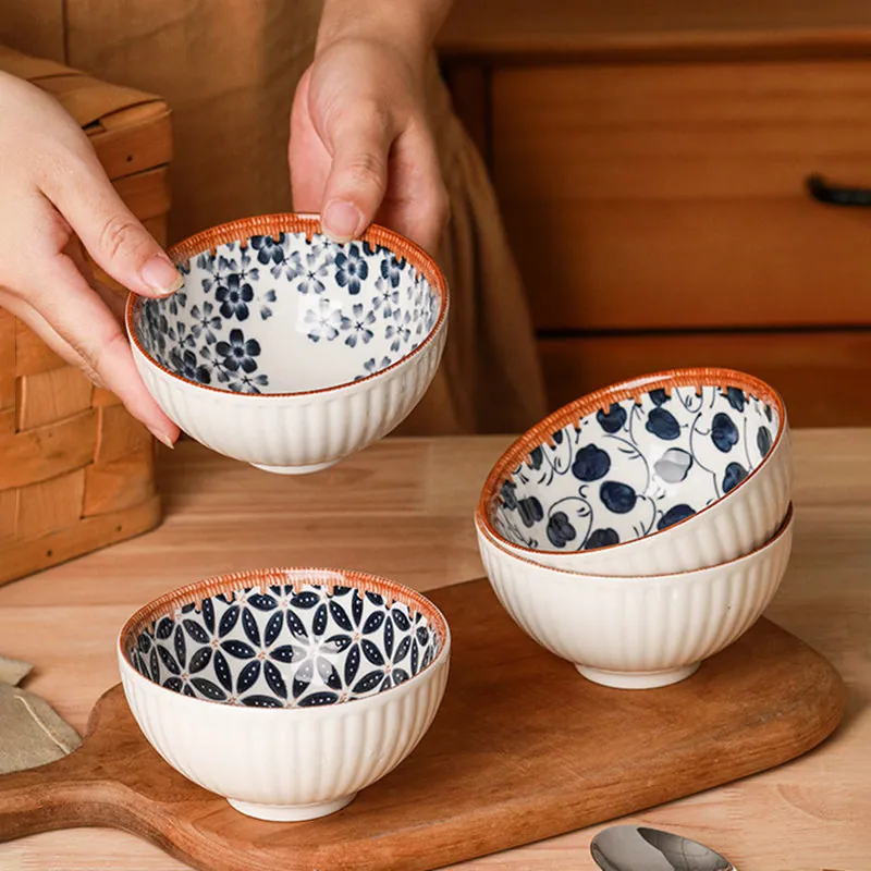 Coffret de 6 bols japonais en grès Teck, décors assortis, 12 cm, vue 3