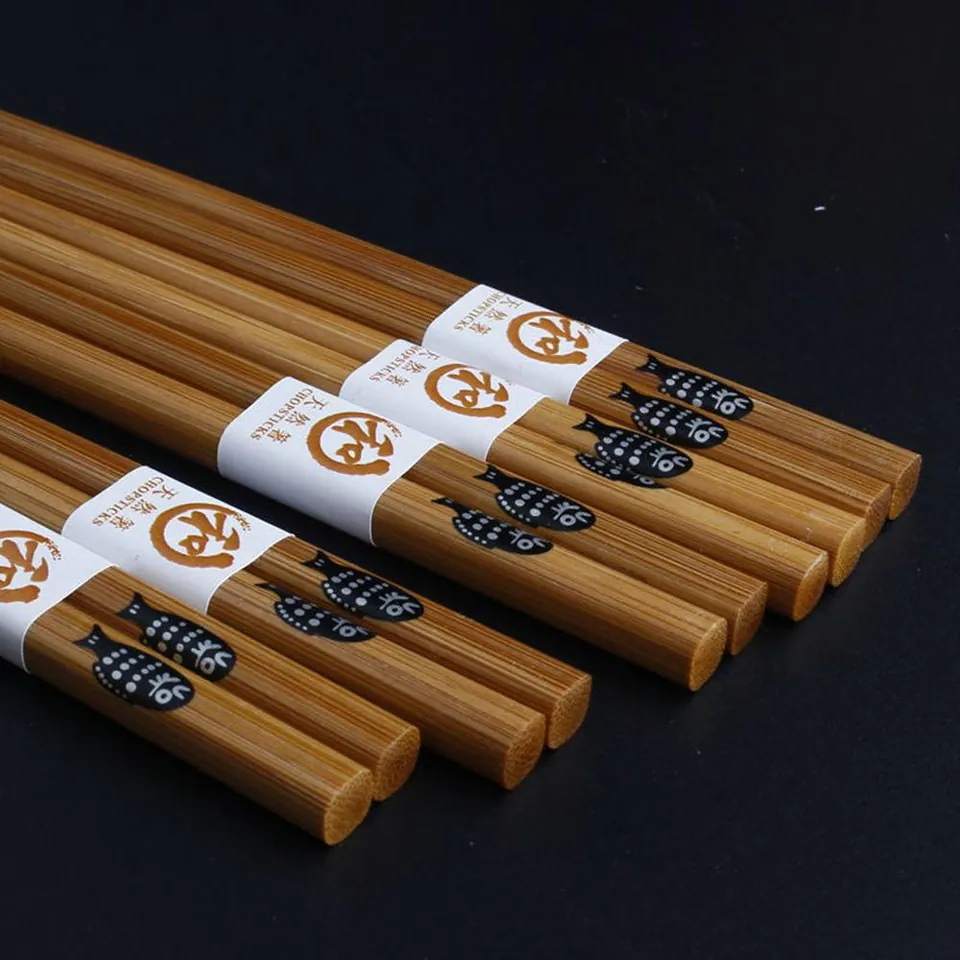 Coffret de baguettes japonaises en bois laqué Carpe, vue 3