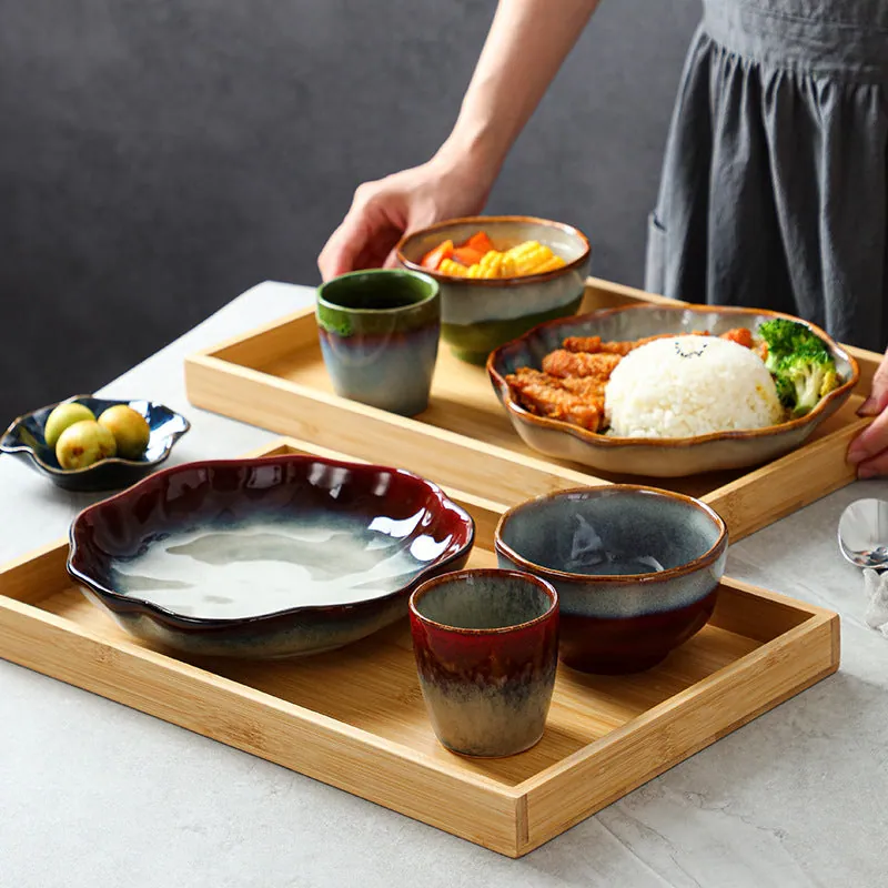 Assiettes, bols et tasses japonais en grès Équilibre, vue 3