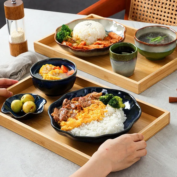 Assiettes, bols et tasses japonais en grès Équilibre, vue 4