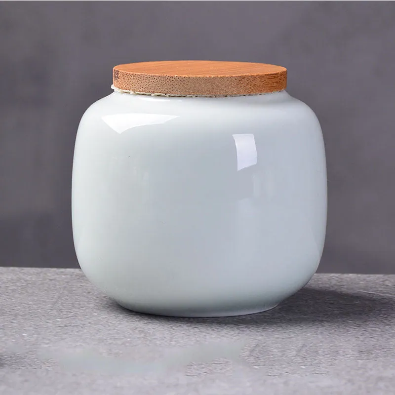 Boîte à thé en céramique et couvercle en bois Mousse, vue 3