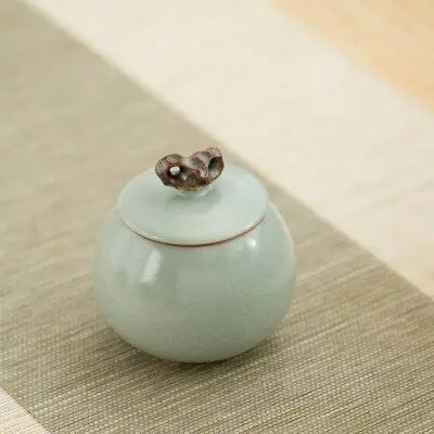 Pot à thé en céramique à couvercle Vermeil