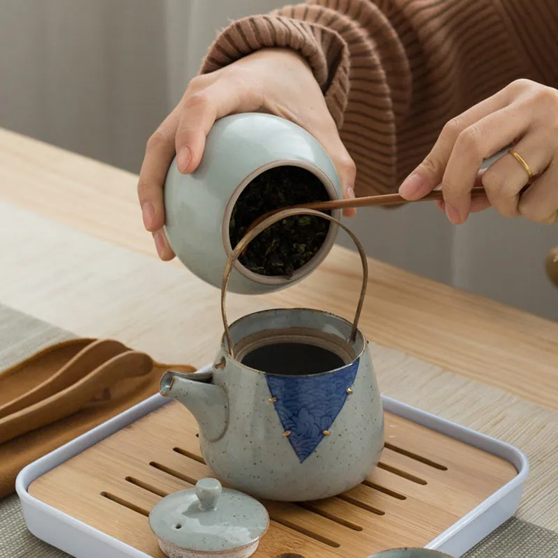 Pot à thé en céramique à couvercle Vermeil, vue 4