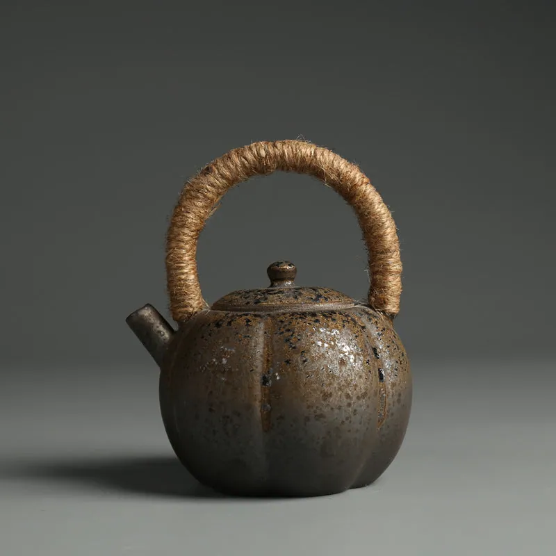 Mini théière japonaise en grès Atelier, 250 ml, anse en cordage, vue 3