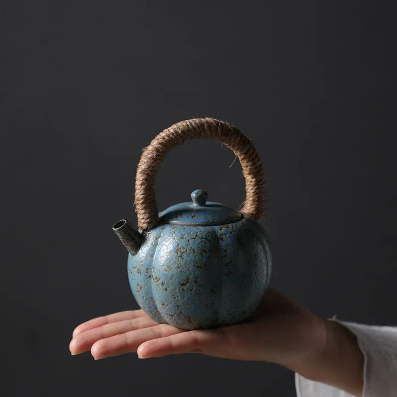 Mini théière japonaise en grès Atelier, 250 ml, anse en cordage, vue 4