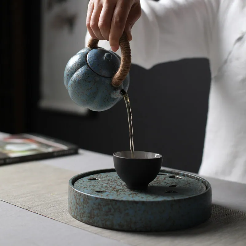Mini théière japonaise en grès Atelier, 250 ml, anse en cordage, vue 5