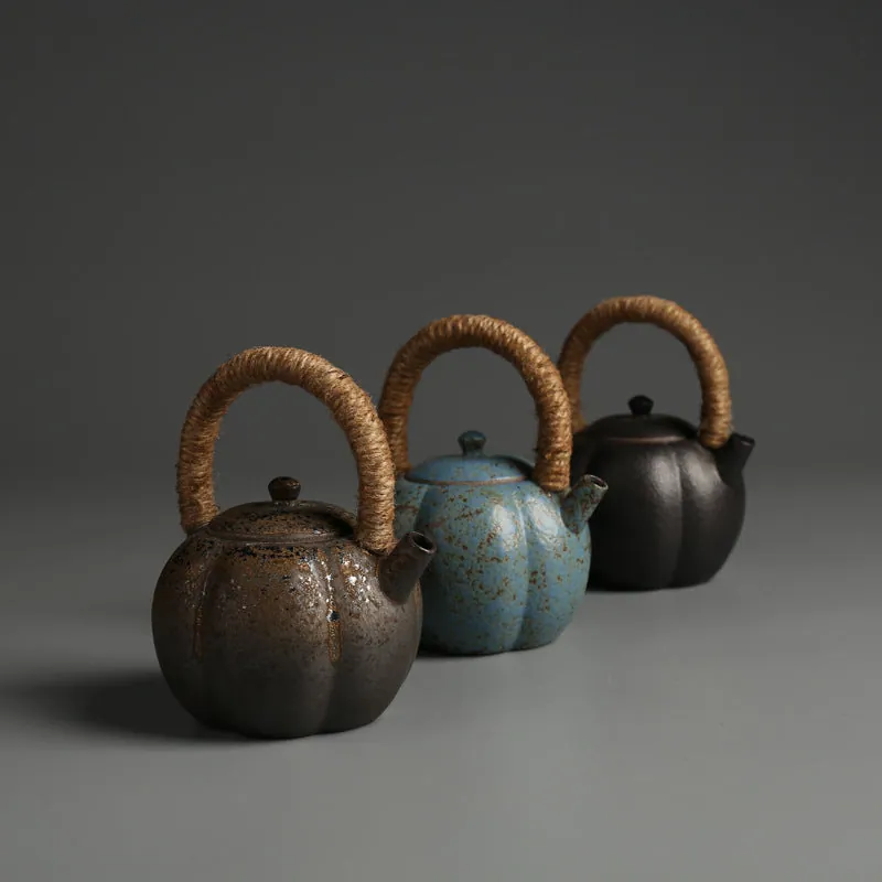Mini théière japonaise en grès Atelier, 250 ml, anse en cordage, vue 6