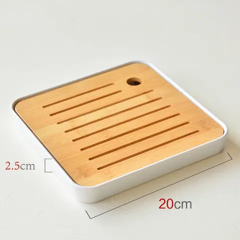 Plateau à thé japonais en bambou à drainage Sarcelle