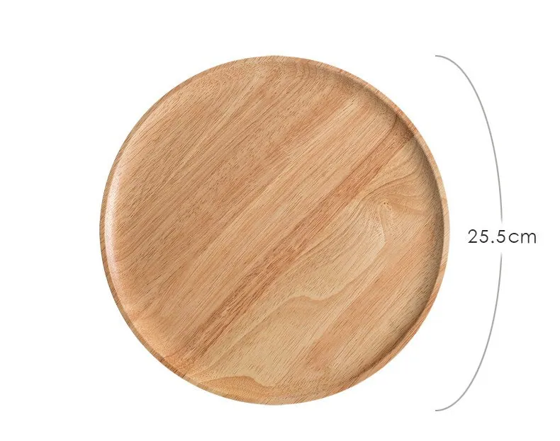 Plateau rond en bois d'acacia ou d'hévéa Sirocco, vue 4