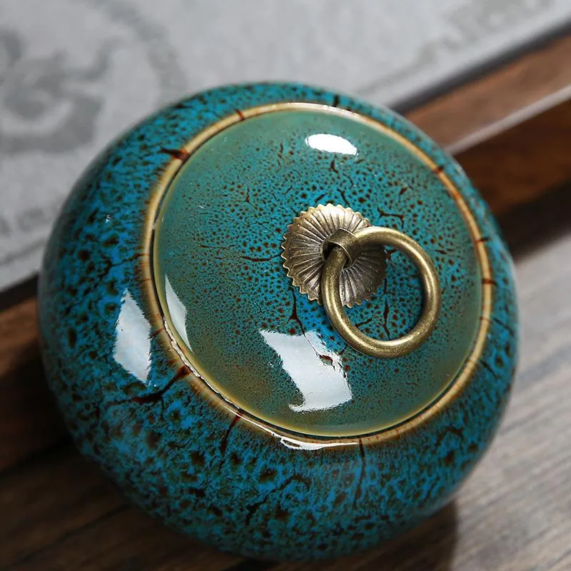 Pot à thé en céramique émaillée à couvercle Étain, vue 3