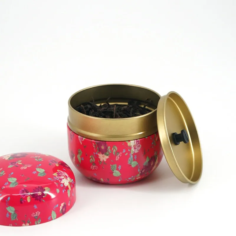Boîte à thé en métal à motifs floraux Subtilité, 6 coloris, vue 8