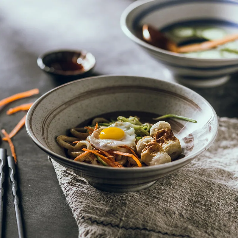 Bol à ramen japonais en grès Équinoxe, 20, 23 ou 25,5 cm, deux coloris, vue 2