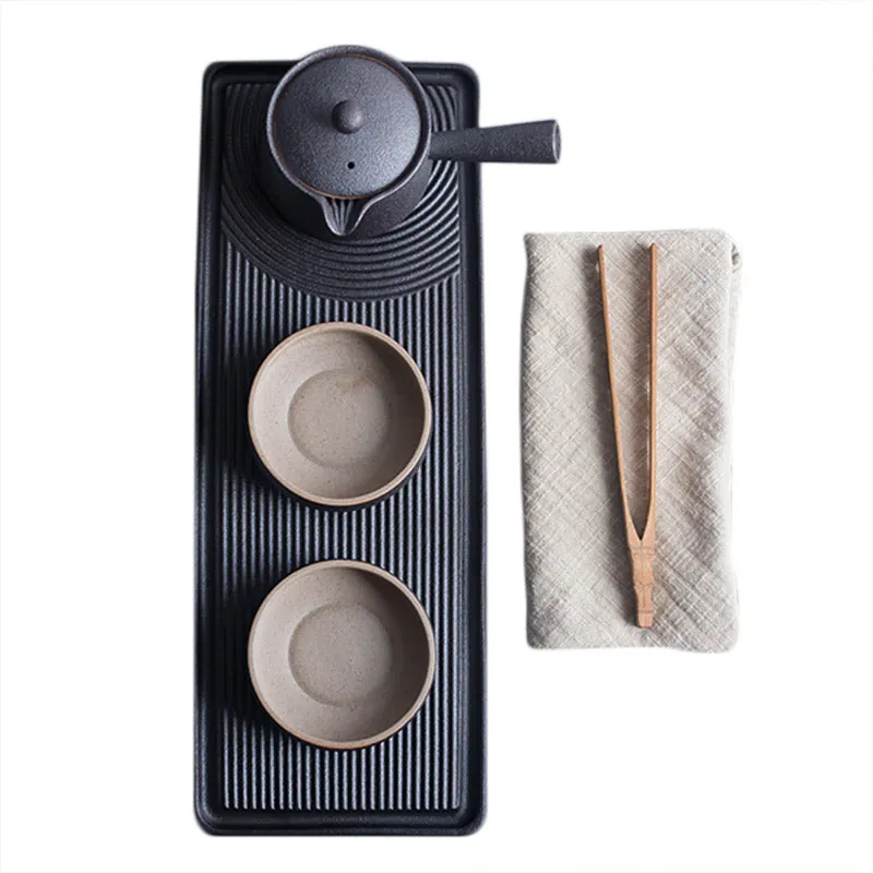 Service à thé Artisan en grès, 6 pièces, théière à filtre, vue 4