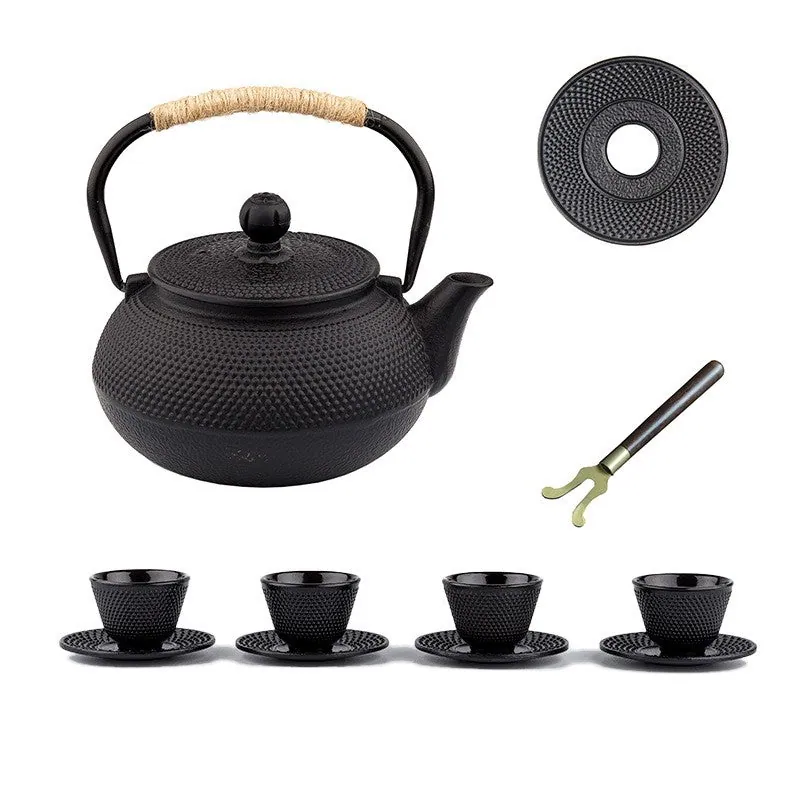Service à thé japonais, théière en fonte et tasses Vapeur, vue 3