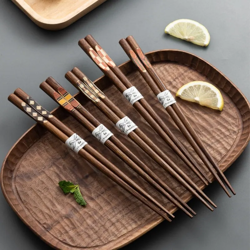 Set de baguettes japonaises en bois Sagesse, bois