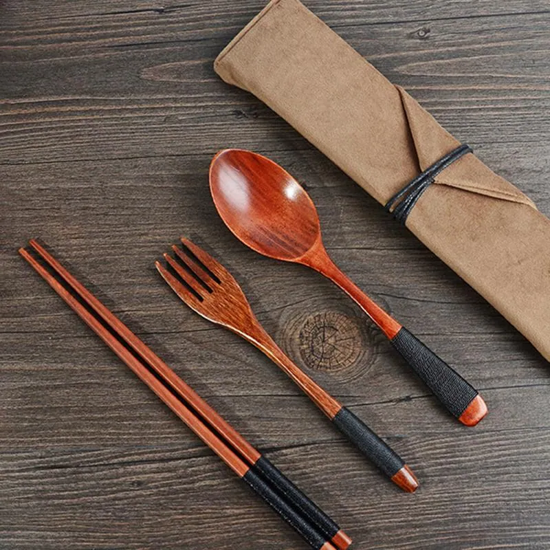 Set de couverts et baguettes en bambou Cuivre