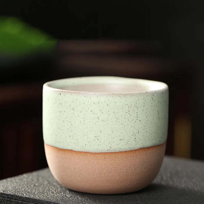 Tasse à café japonaise en grès sans anse Azur, vue 2