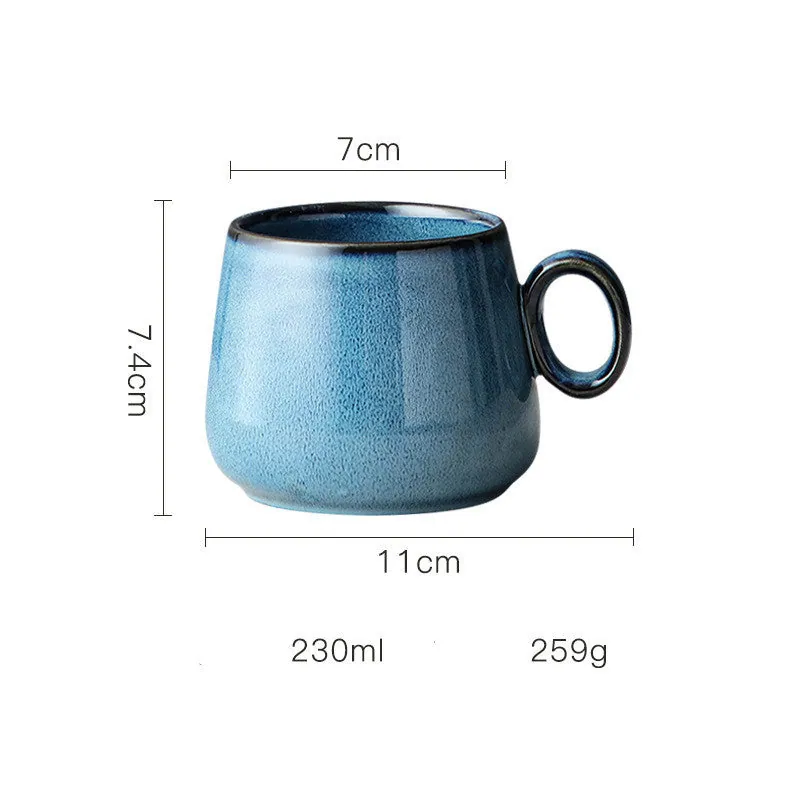 Tasse en grès émaillé avec anse Cramoisi, vue 7