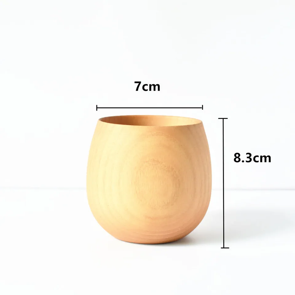 Tasse japonaise en bois laqué Noyer, vue 4