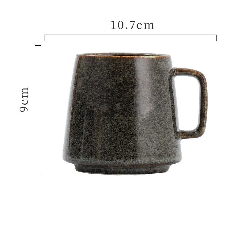 Tasse japonaise en grès émaillé avec anse Onyx, vue 4