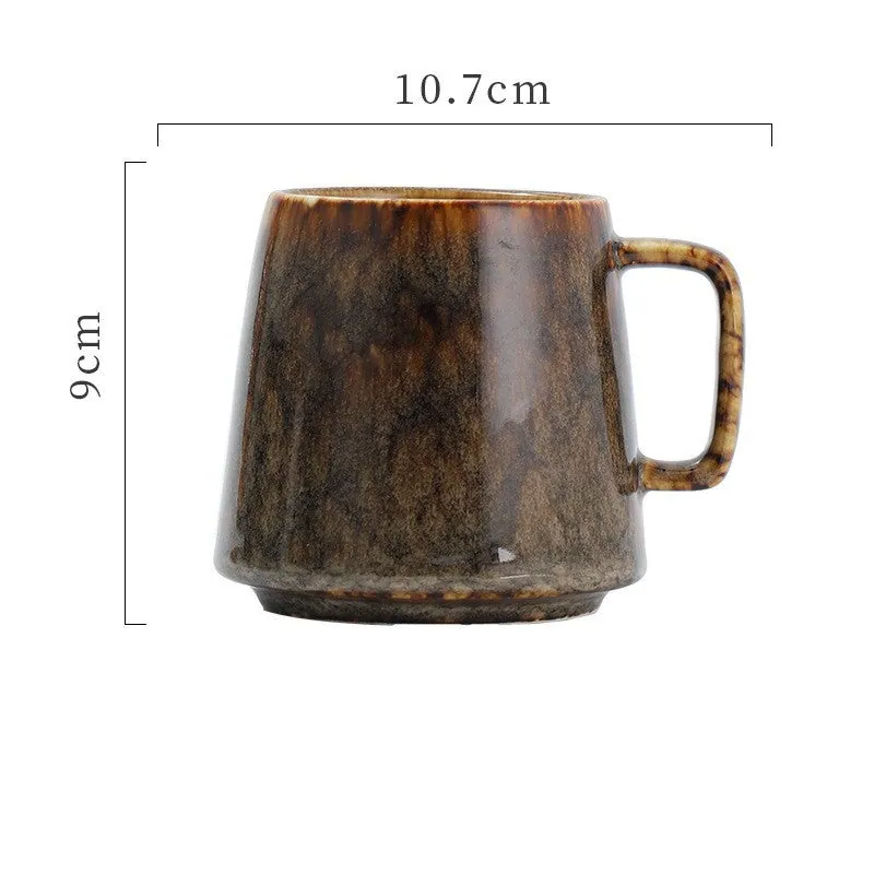 Tasse japonaise en grès émaillé avec anse Onyx, vue 5
