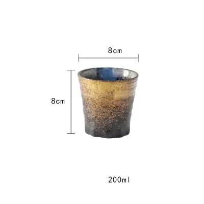 Tasse japonaise en grès émaillé gris-bleu mat Prussien, vue 2