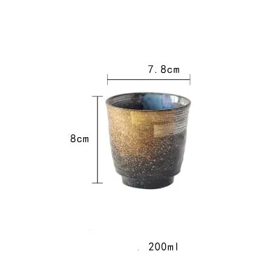 Tasse japonaise en grès émaillé gris-bleu mat Prussien, vue 4