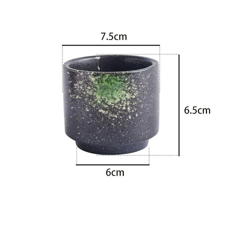 Tasse japonaise en grès à glaçure réactive Verdigris, vue 7
