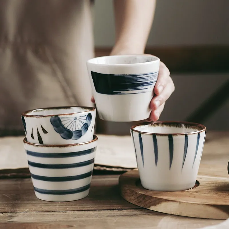 Tasse japonaise en céramique à motifs Laiton, vue 2