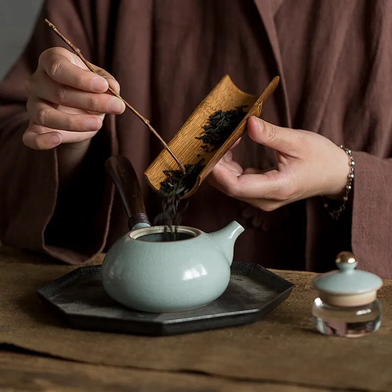 Théière japonaise en céramique à manche latéral Sérail, vue 4