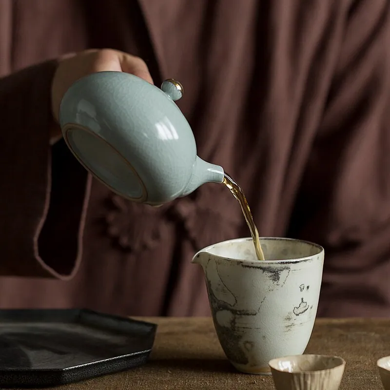 Théière japonaise en céramique à manche latéral Sérail, vue 5