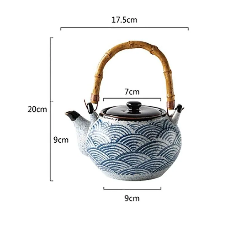 Théière japonaise en céramique avec filtre Indigo, vue 3
