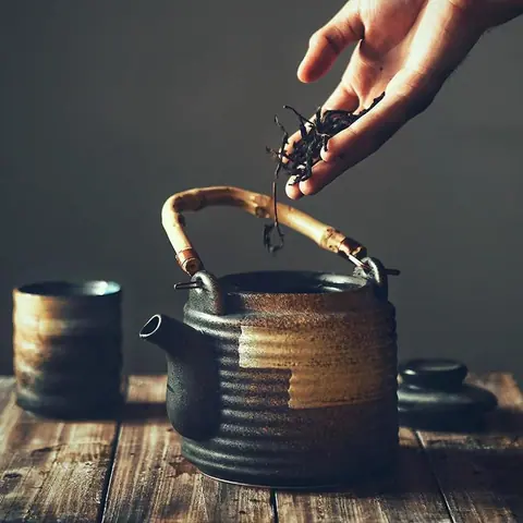 Théière japonaise en céramique émaillée Kaolin, 600 ml