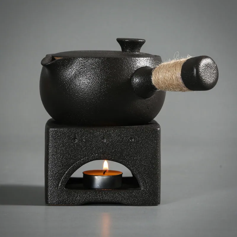 Théière japonaise en grès avec réchaud à bougie Maître, 800 ml, vue 2
