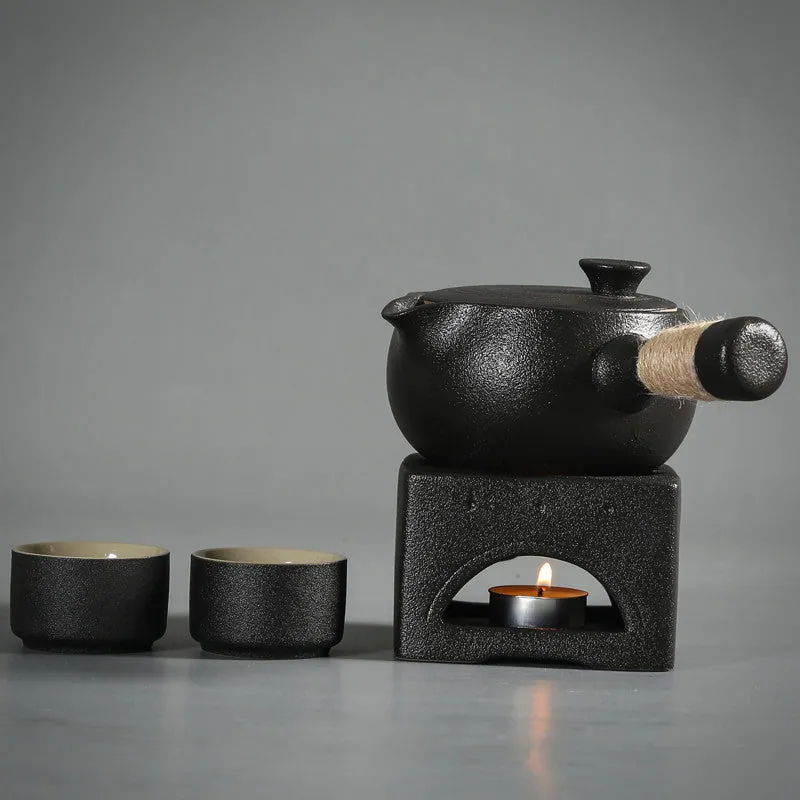Théière japonaise en grès avec réchaud à bougie Maître, 800 ml, vue 3