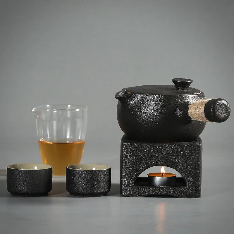 Théière japonaise en grès avec réchaud à bougie Maître, 800 ml, vue 4