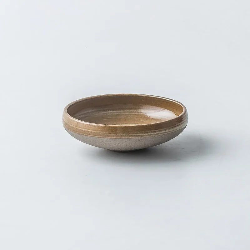 Vaisselle japonaise en grès Brûme : assiettes, bols et tasse, vue 4