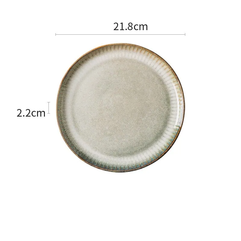 Vaisselle en céramique cannelée, collection Cendre, blanc cassé, vue 3