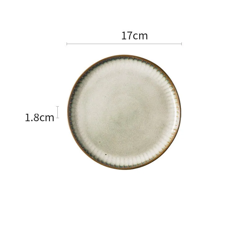 Vaisselle en céramique cannelée, collection Cendre, blanc cassé, vue 4