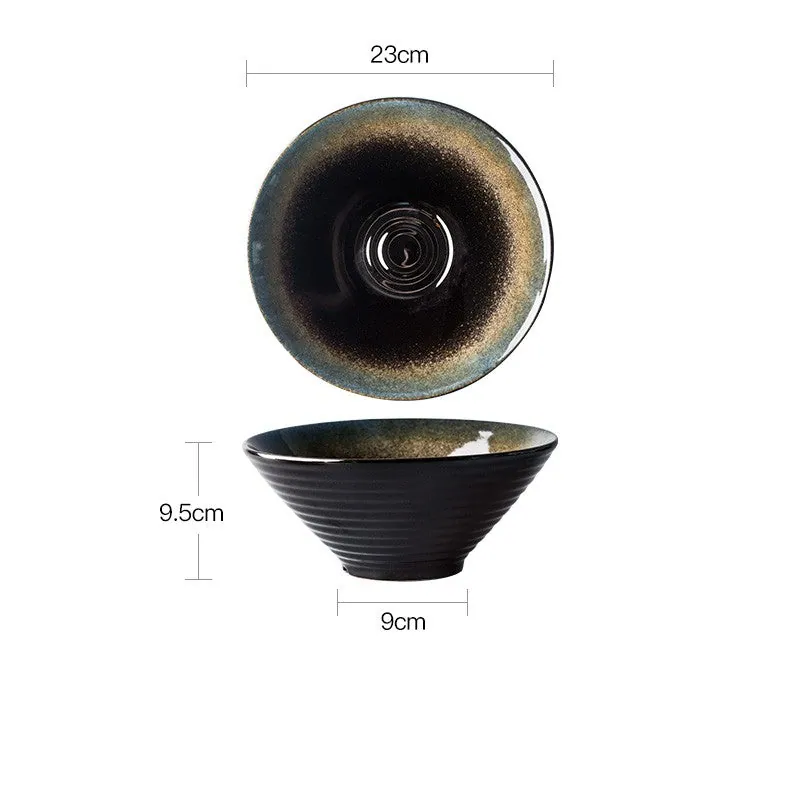 Vaisselle japonaise en grès Brume : plat ovale, bols, assiettes, vue 6