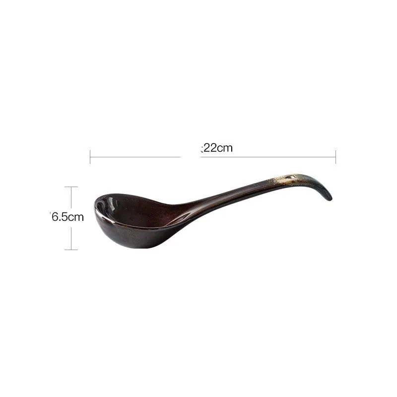Vaisselle japonaise en grès Brume : plat ovale, bols, assiettes, vue 7