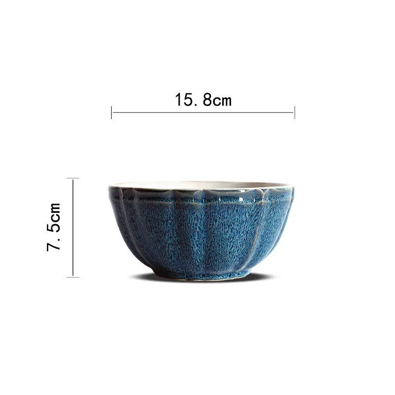Gamme Crépuscule en céramique bleue : bol, assiette, tasse, vue 2