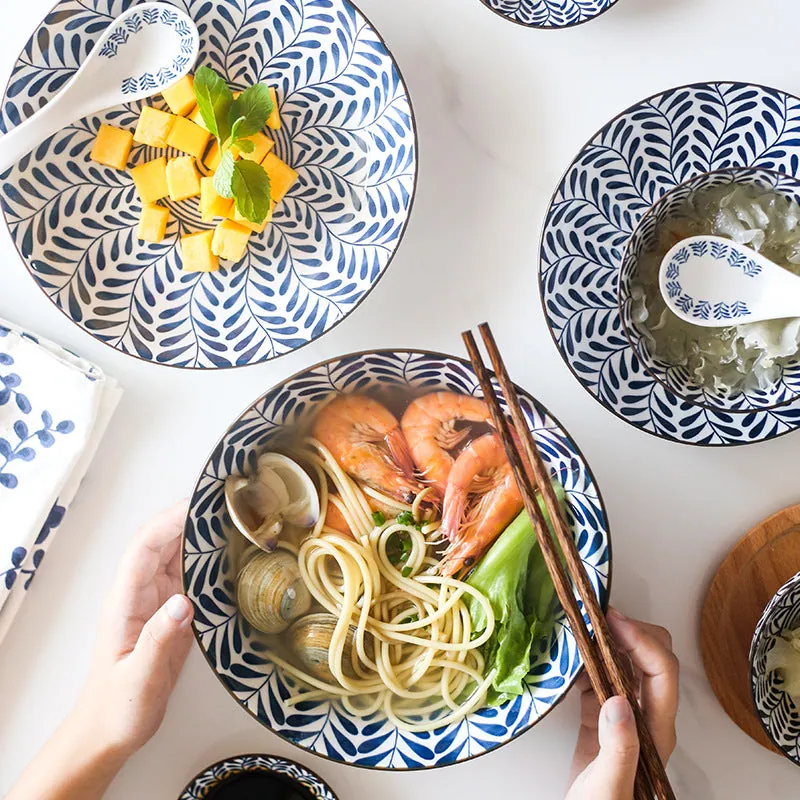 Vaisselle japonaise en grès Lune : bols, assiettes, bol à nouilles