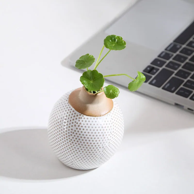 Vase soliflore en céramique texturée Ardoise, vue 4