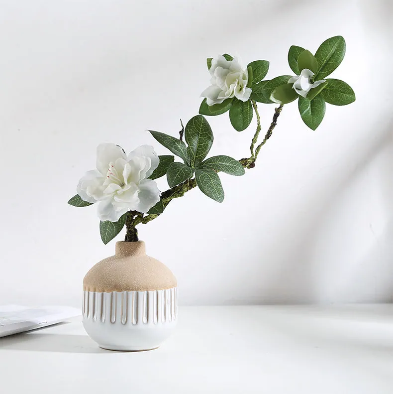 Vase soliflore en céramique texturée Ardoise, vue 5