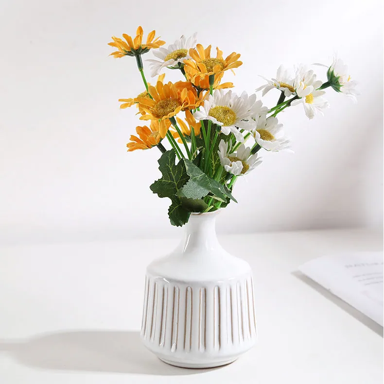 Vase soliflore en céramique texturée Ardoise, vue 6